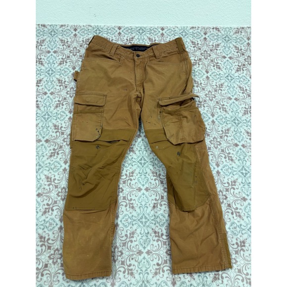 Carhartt Other - Carhartt Force Extremes Cargo Work Pants Brown Ripstop Double Knee 34x28